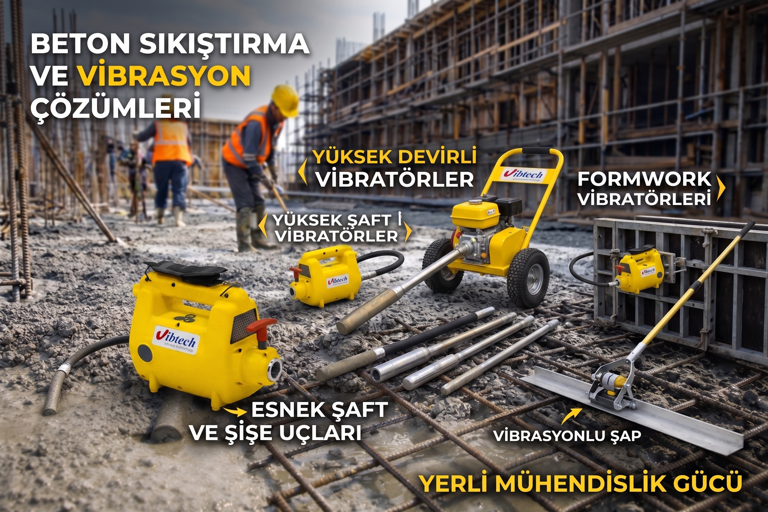 Beton Sıkıştırma ve Vibrasyon Çözümleri